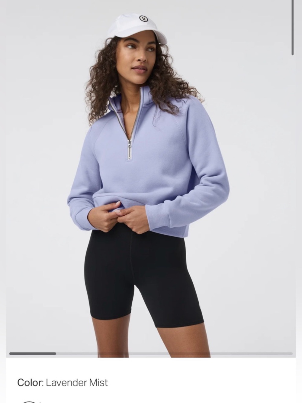 Vuori Lavender Mist Restore Half Zip Hoodie